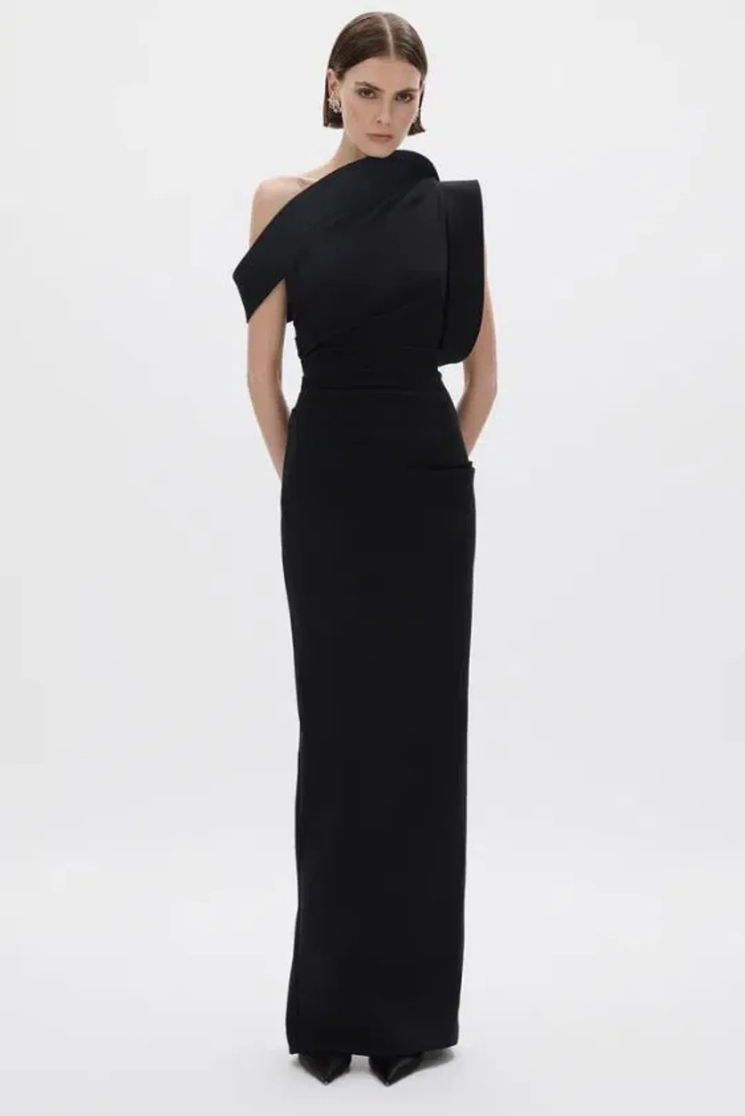 Rachel Gilbert Rowana Gown in Black Size 10 for rent on The Volte - main image