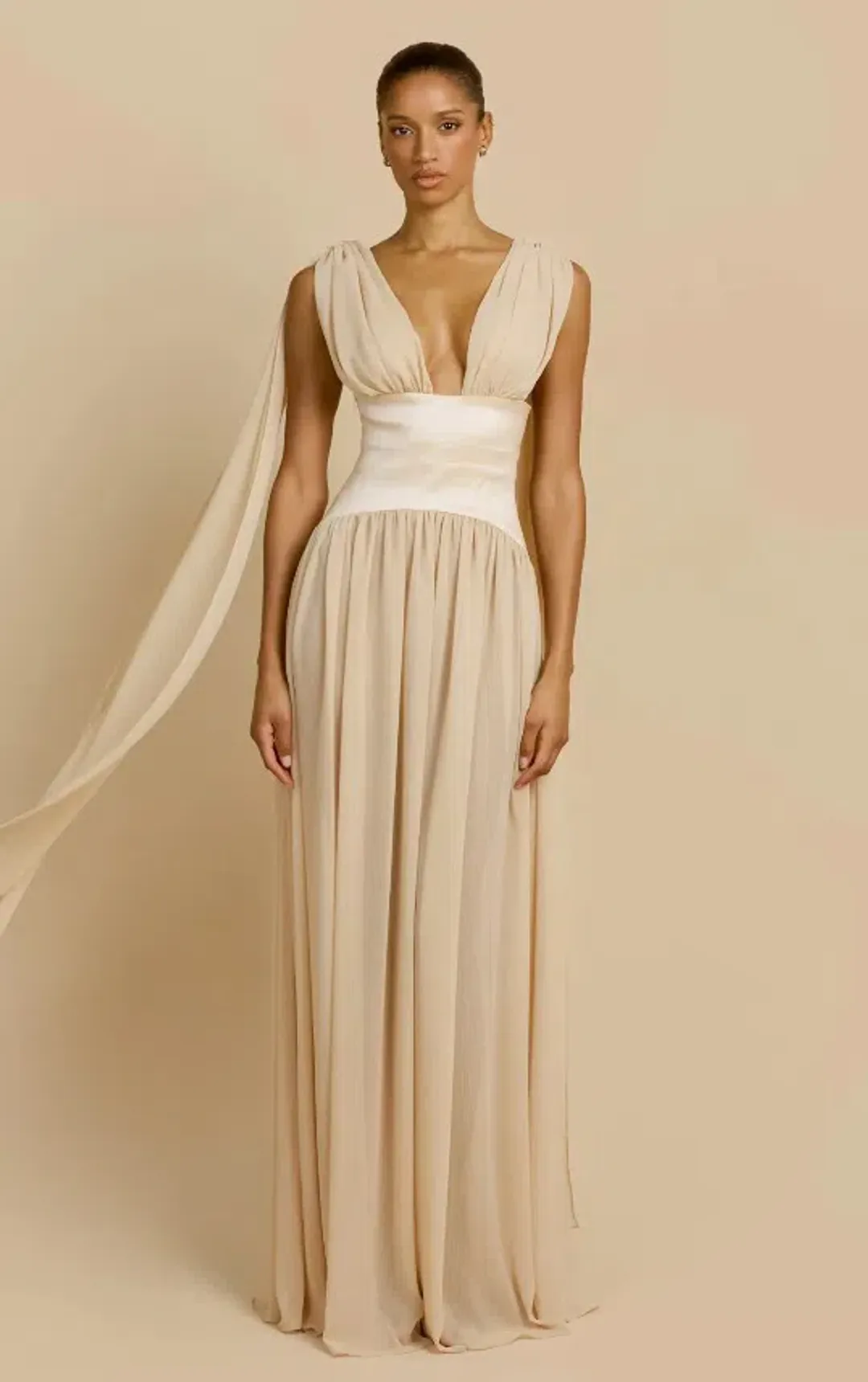 Arcina Ori Ramona Maxi Dress Champagne Size S / AU 8 for rent on The Volte - main image