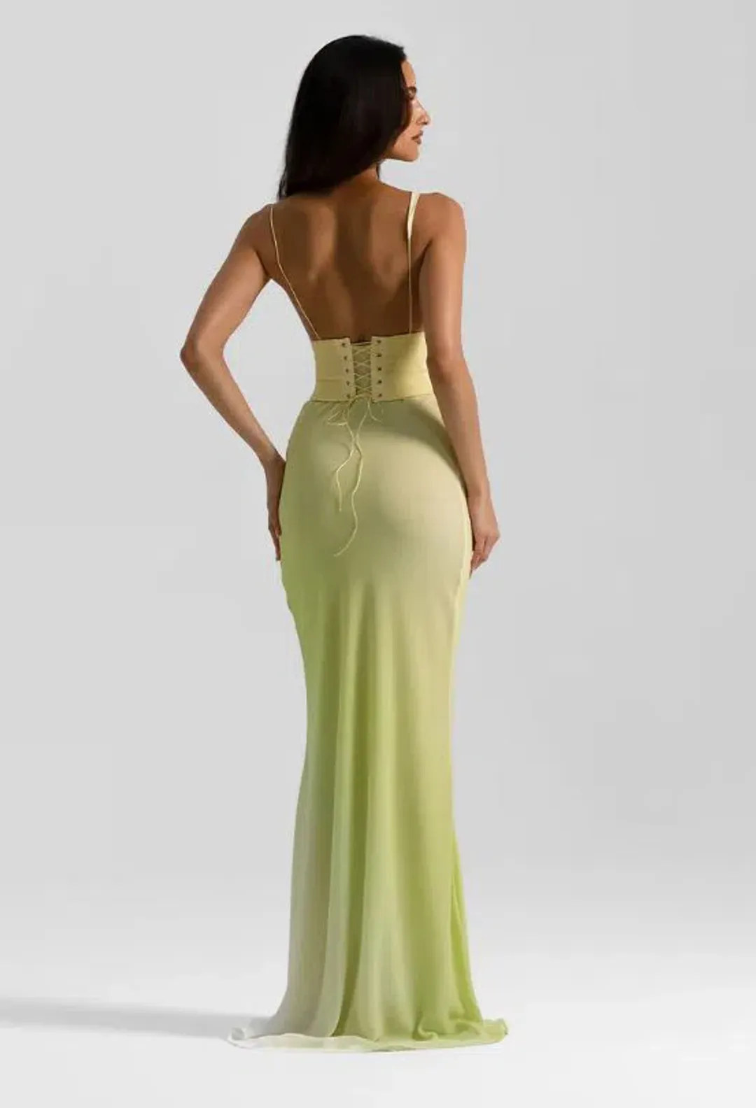 Natalie Rolt Hallie Gown in Citrus Size 6 for rent on The Volte - main image