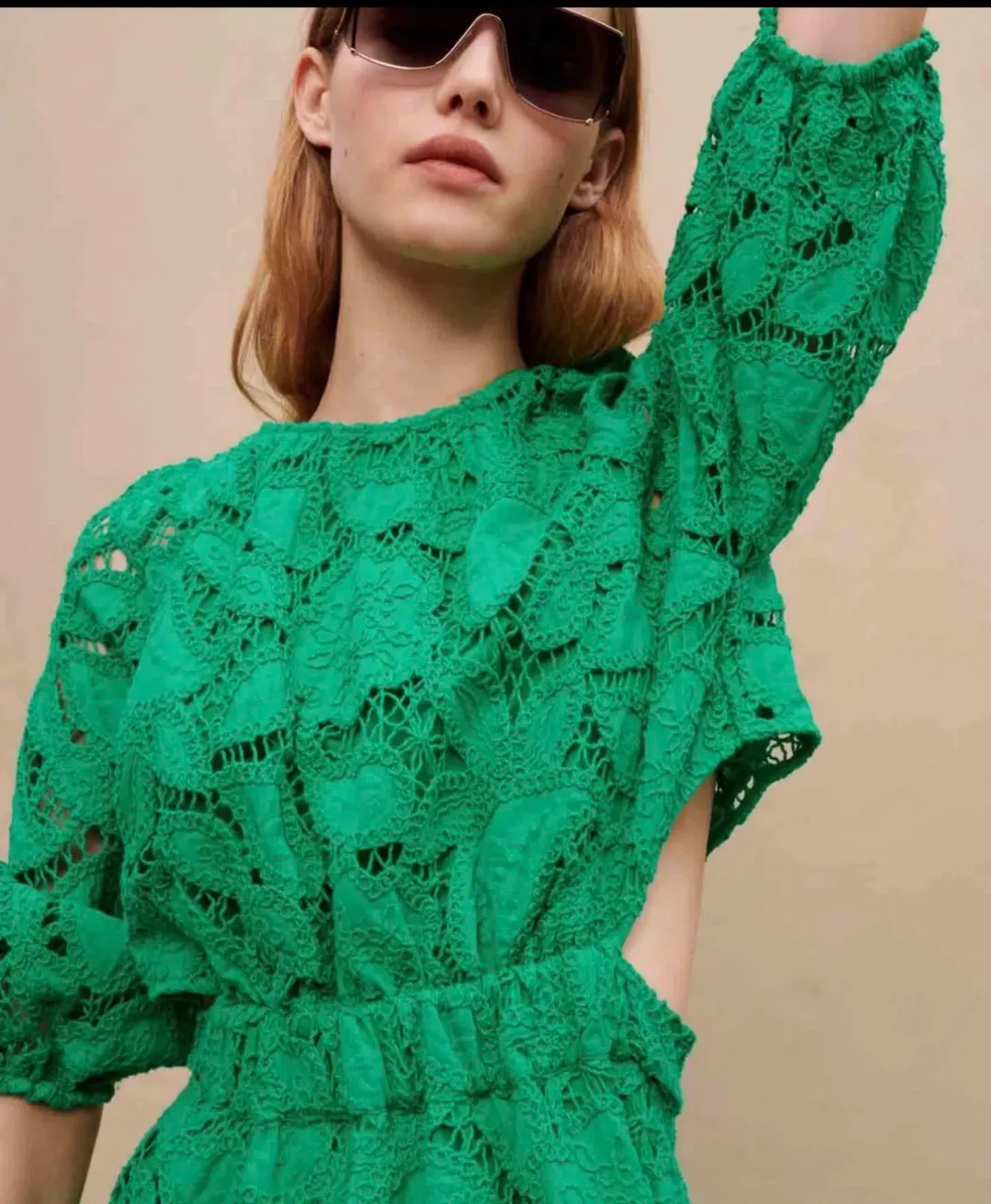 MAJE Rannick Lace Mini Dress for rent on The Volte - main image