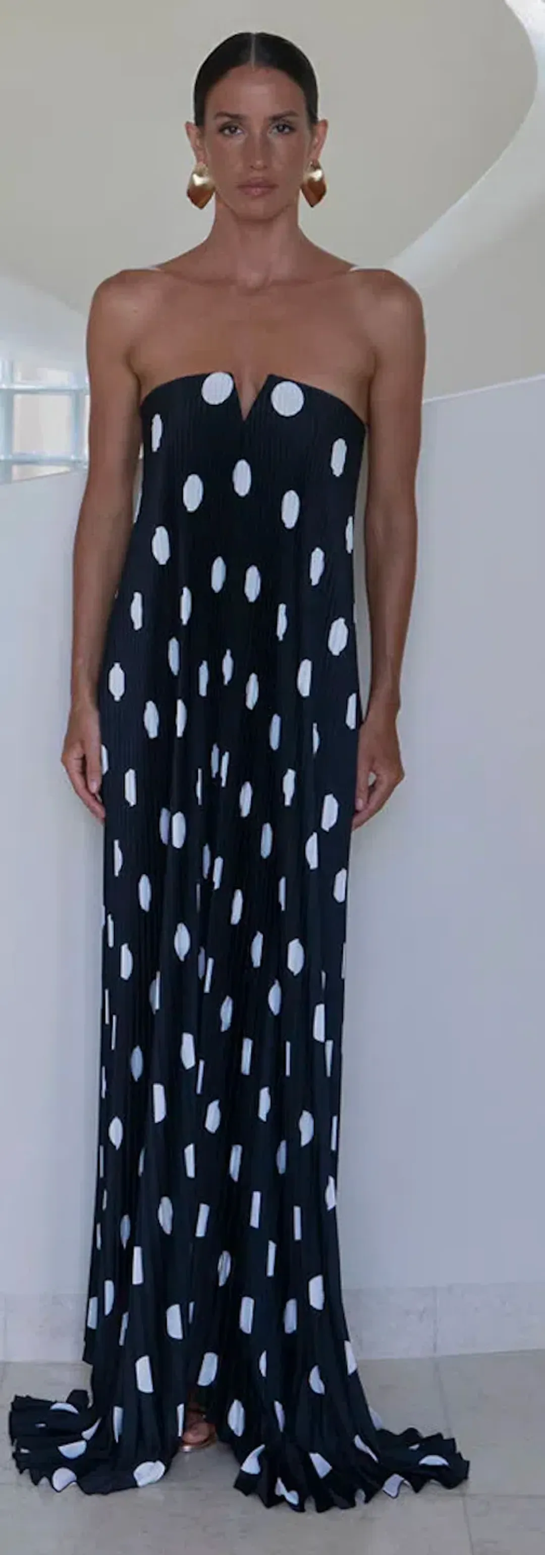 L'IDEE black tie polka gown  for rent on The Volte - main image