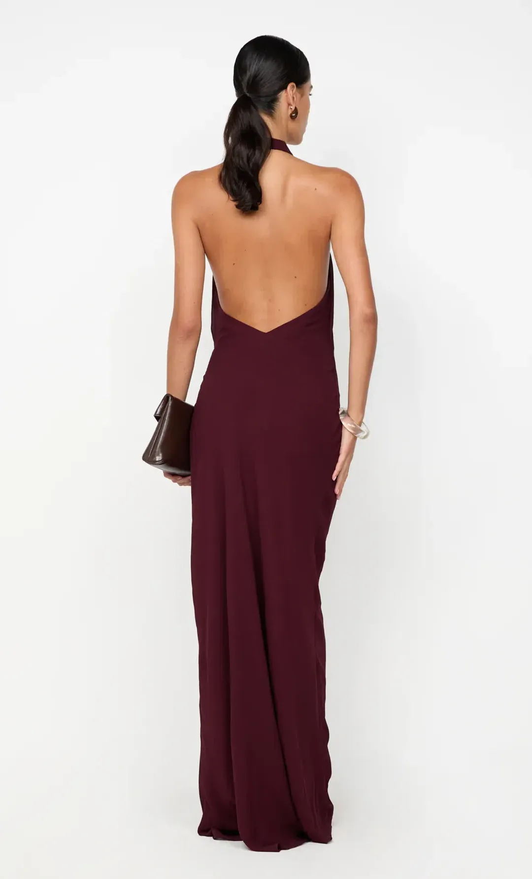 Bec and Bridge Soneva Wrap Halter Dress Plum Size 10 for rent on The Volte - main image