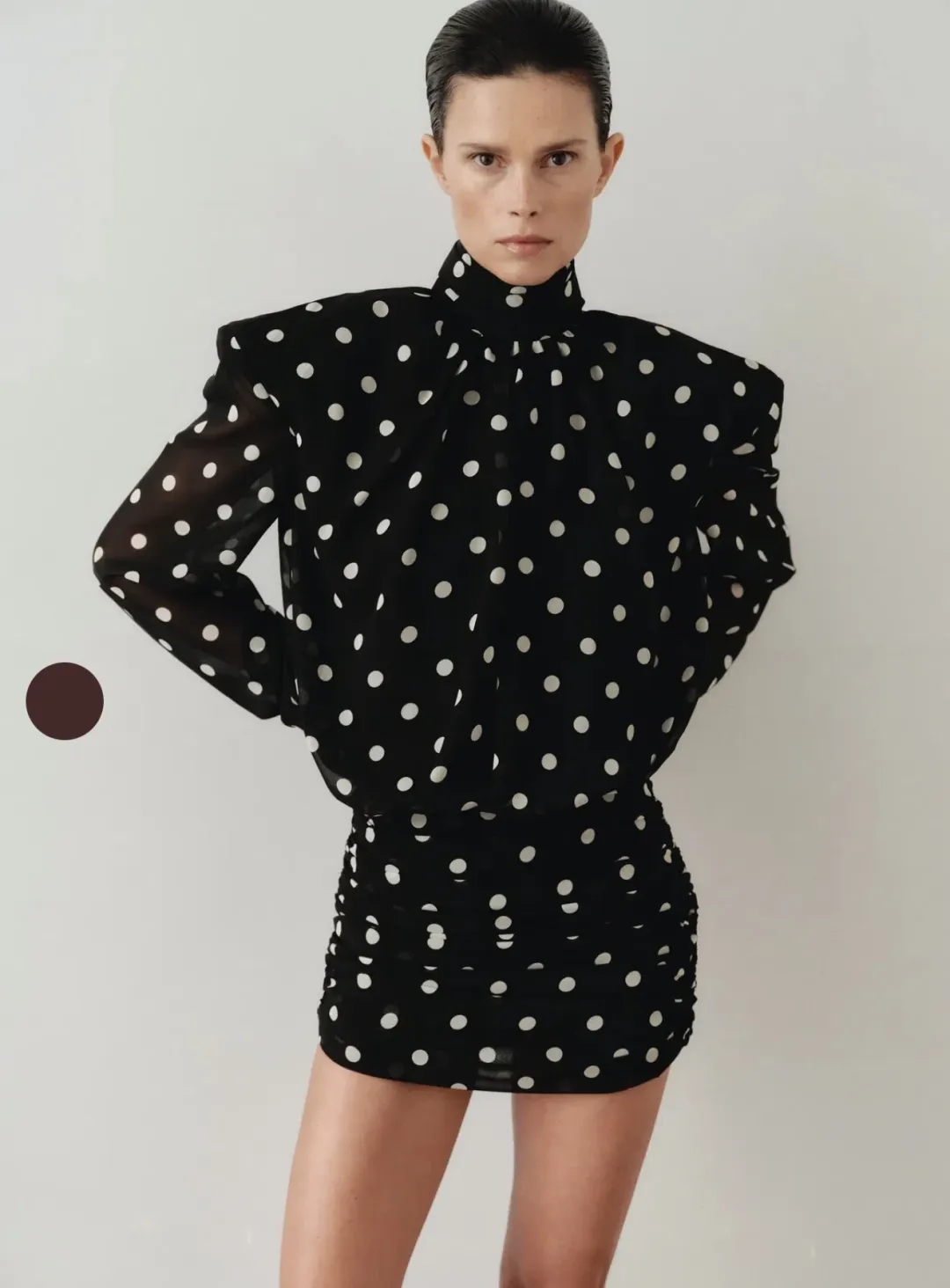 Leam almes Polka Dot Backless Padded Mini Dress size 38 for rent on The Volte - main image