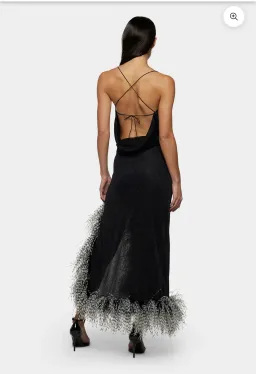 Oseree LUMIÈRE BICOLOR PLUMAGE NIGHT OUT DRESS size S for rent on The Volte - image 2