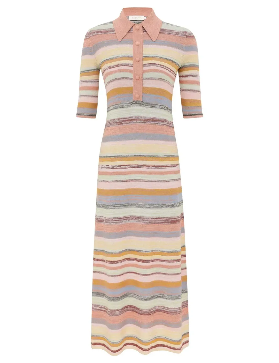 Zimmermann Luna Mouline Polo Midi Dress Size 2 for rent on The Volte - main image