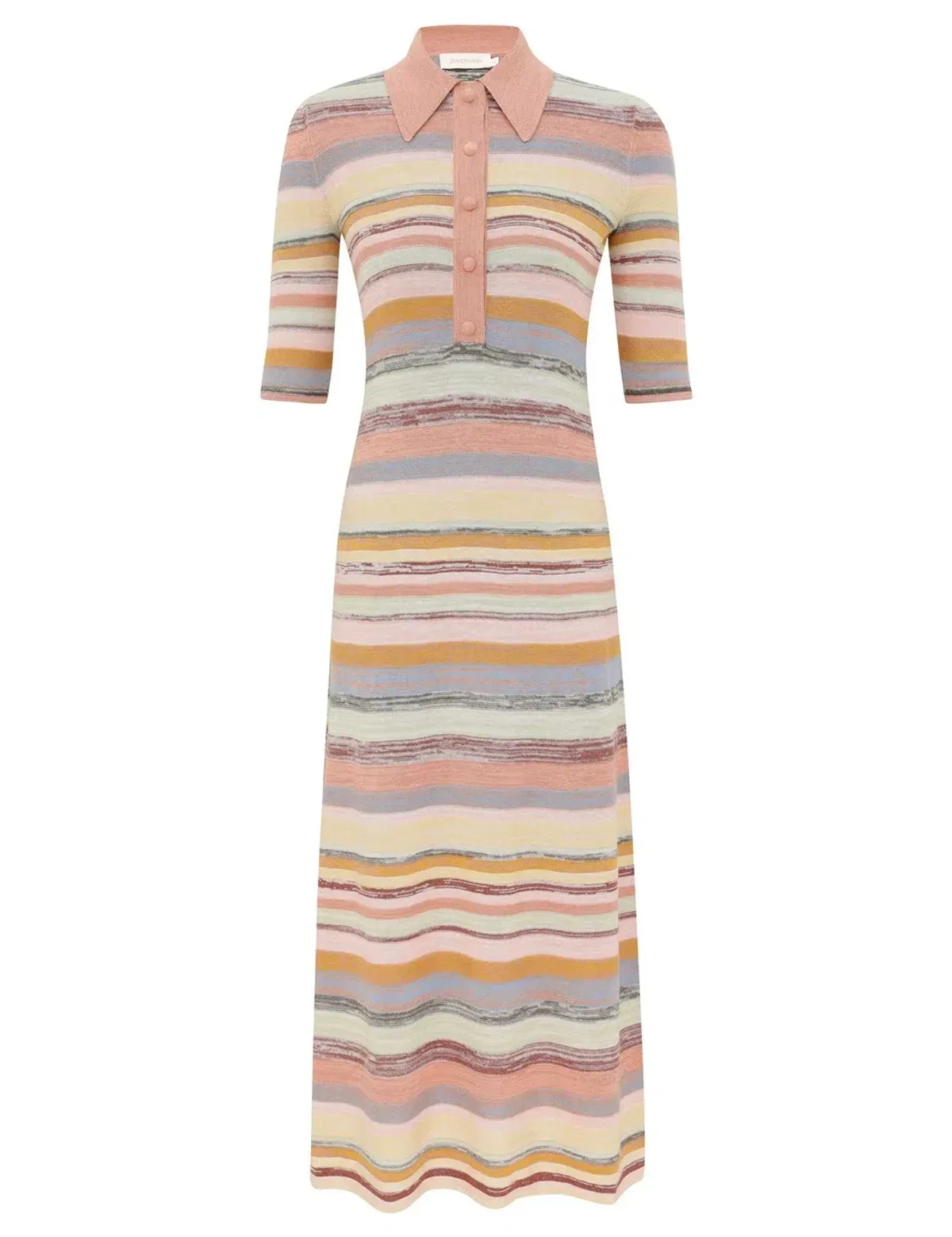 Zimmermann Luna Mouline Polo Midi Dress Size 2 for rent on The Volte - main image