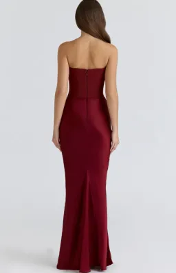 House of CB Persephone wine strapless corset maxi dress Regular Cup Size S for rent on The Volte - image 2