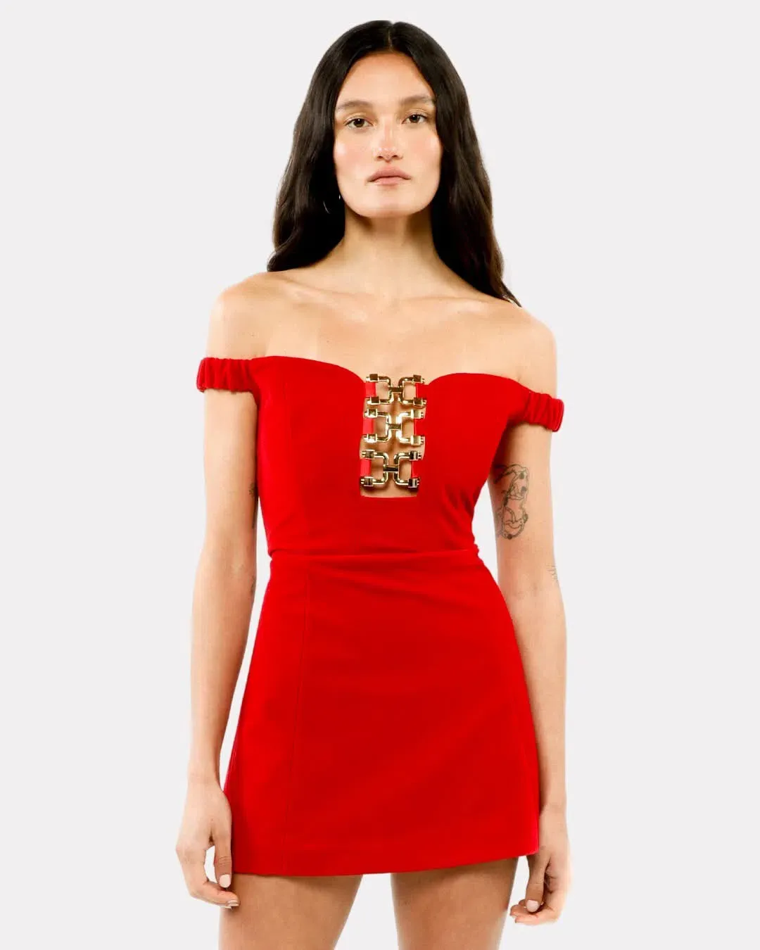 ALICE By Alice McCall Red Velvet Meadow Mini Short Dress | Size AU 10 for rent on The Volte - main image