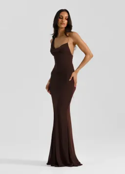 HALLIE GOWN | ESPRESSO - SIZE 8 for rent on The Volte - image 5