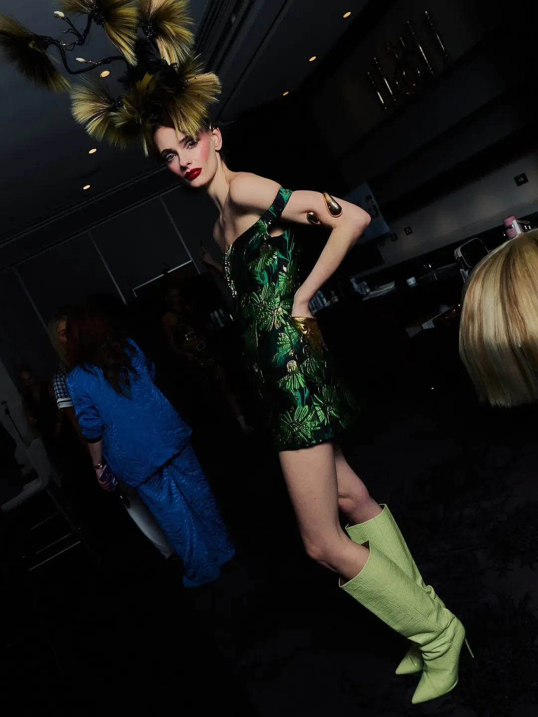 ALICE By Alice McCall Edie Green Black Mini Short Dress | Size AU 10 for rent on The Volte - main image