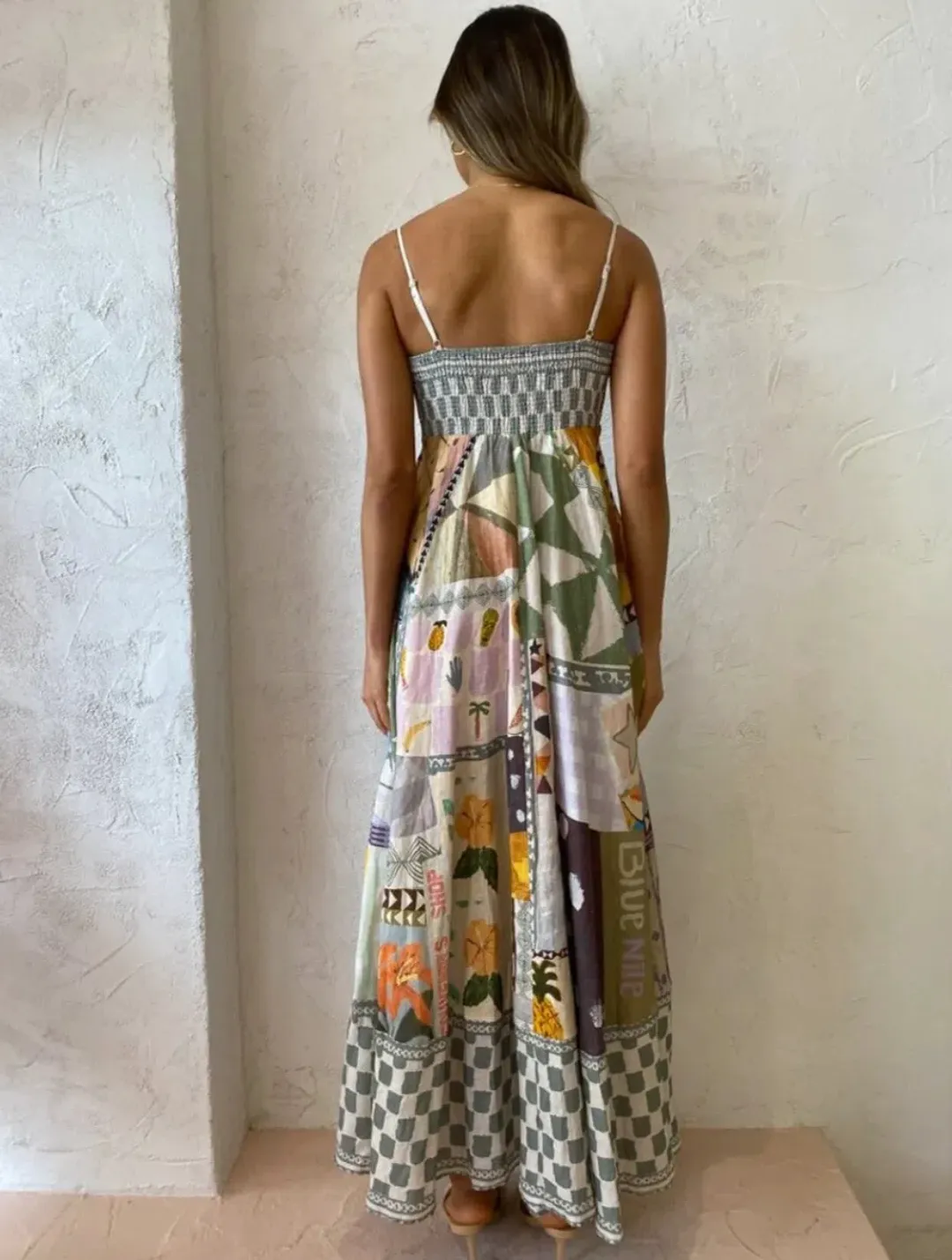 Alemais x Emma Gale Multi print Sundress. Size Au 10 for rent on The Volte - main image