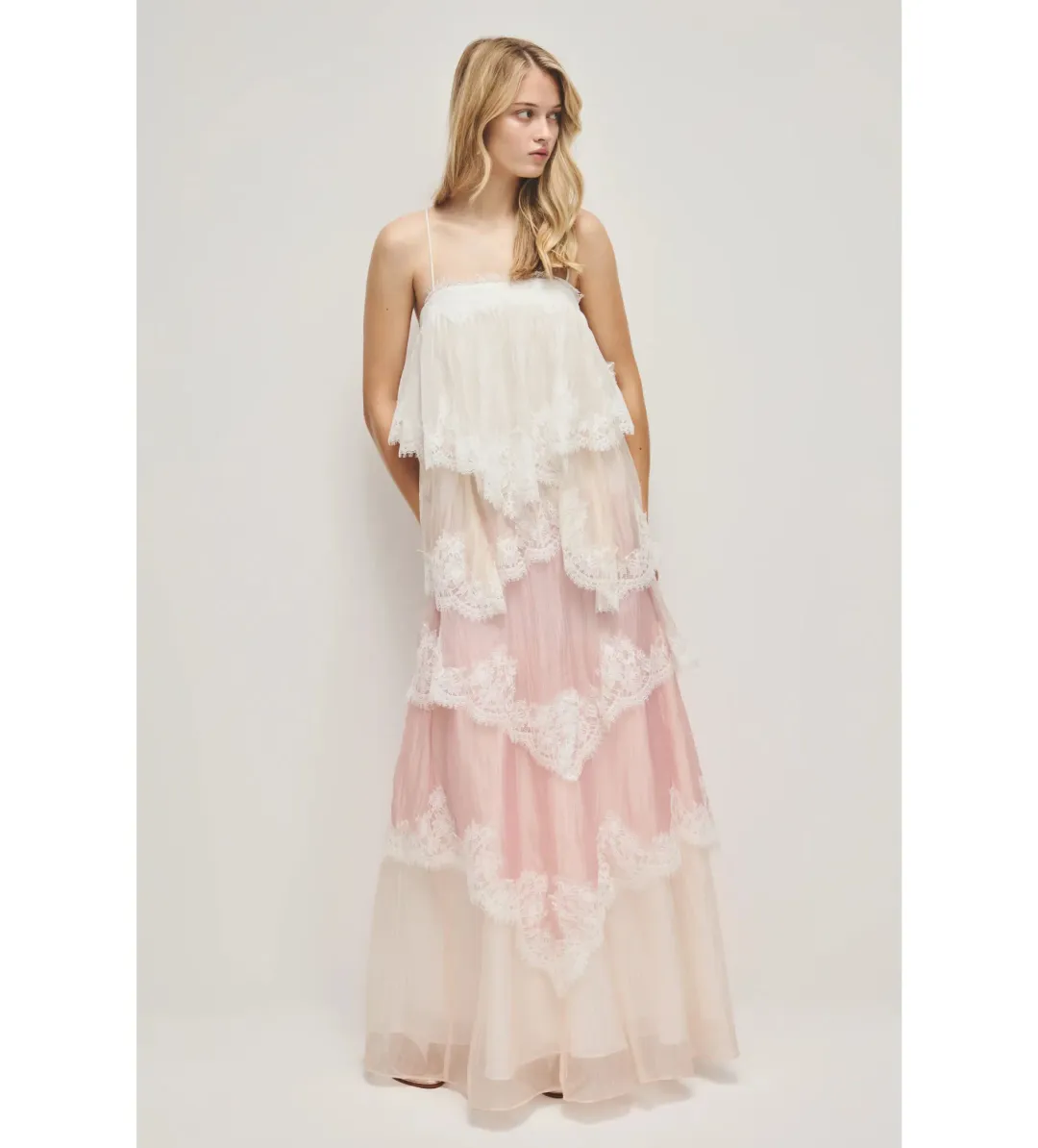 Aje Ophelia Lace Gown in Multi Size AU10 for rent on The Volte - main image