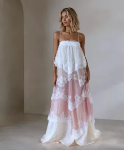 Aje Ophelia Lace Gown in Multi Size AU10 for rent on The Volte - image 4