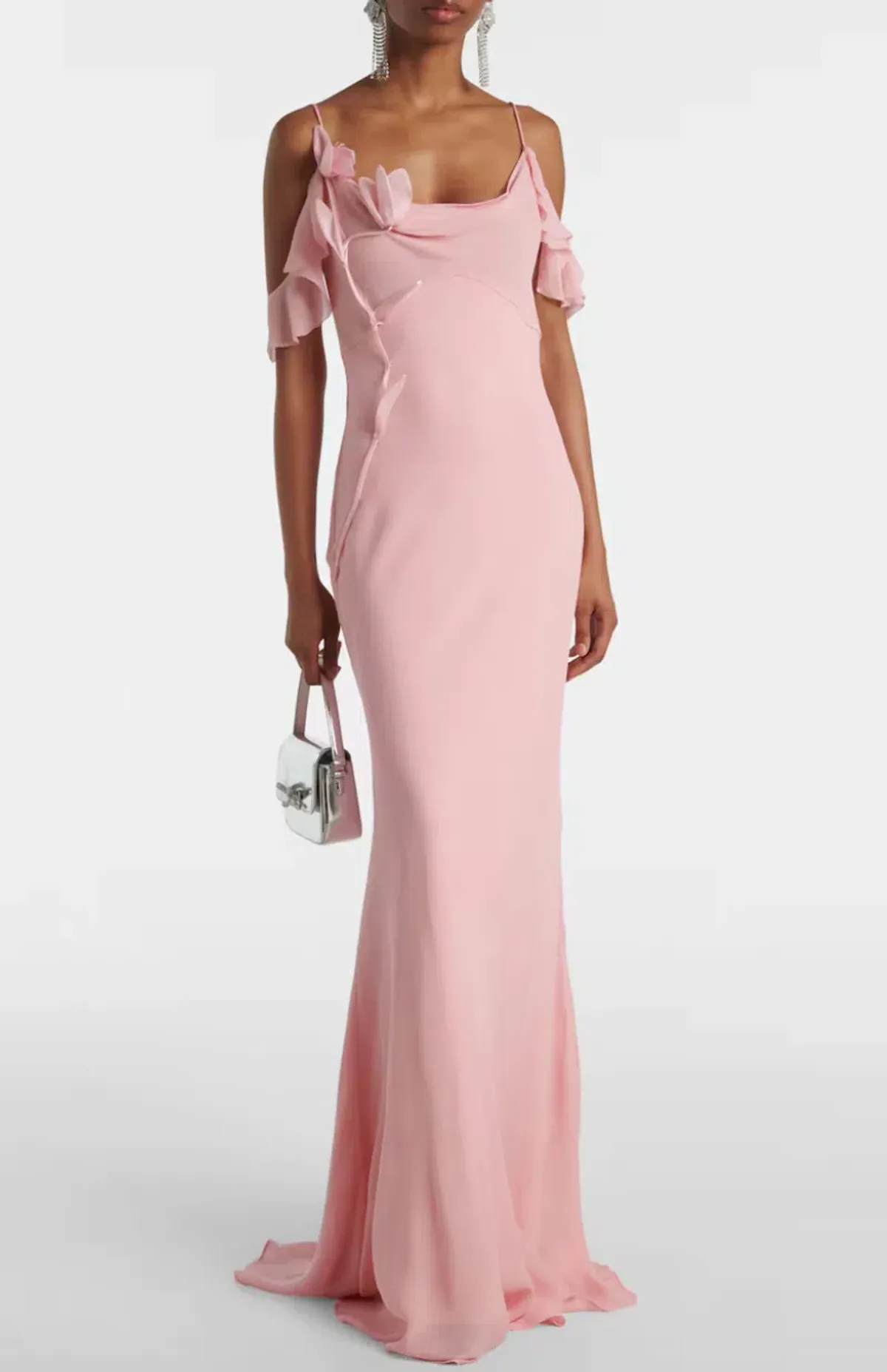 Self-Portrait Georgette Flower Maxi Dress Size 12 for rent on The Volte - main image