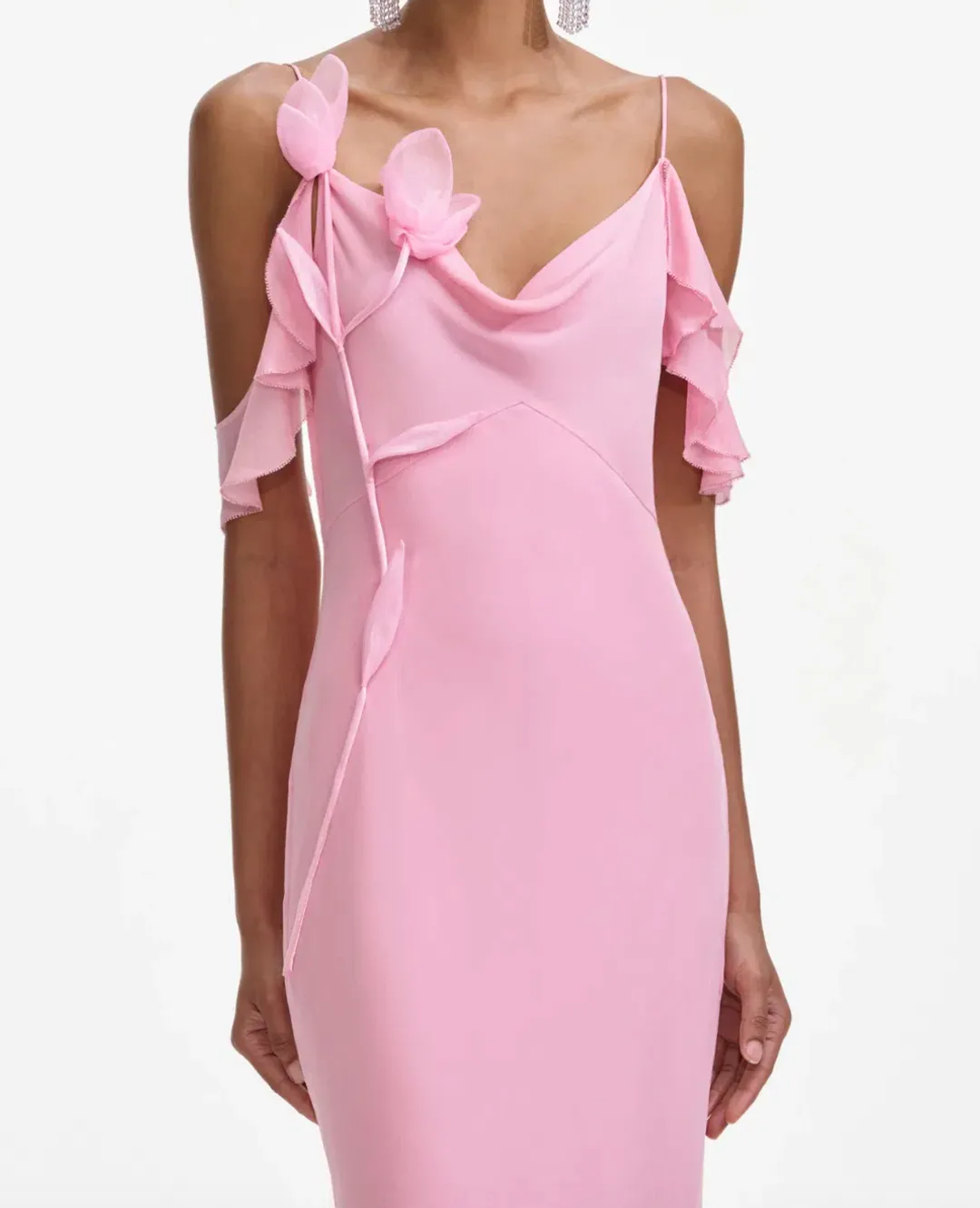 Self-Portrait Georgette Flower Maxi Dress Size 12 for rent on The Volte - main image