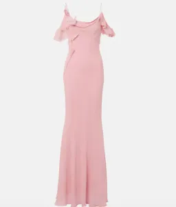 Self-Portrait Georgette Flower Maxi Dress Size 12 for rent on The Volte - image 4