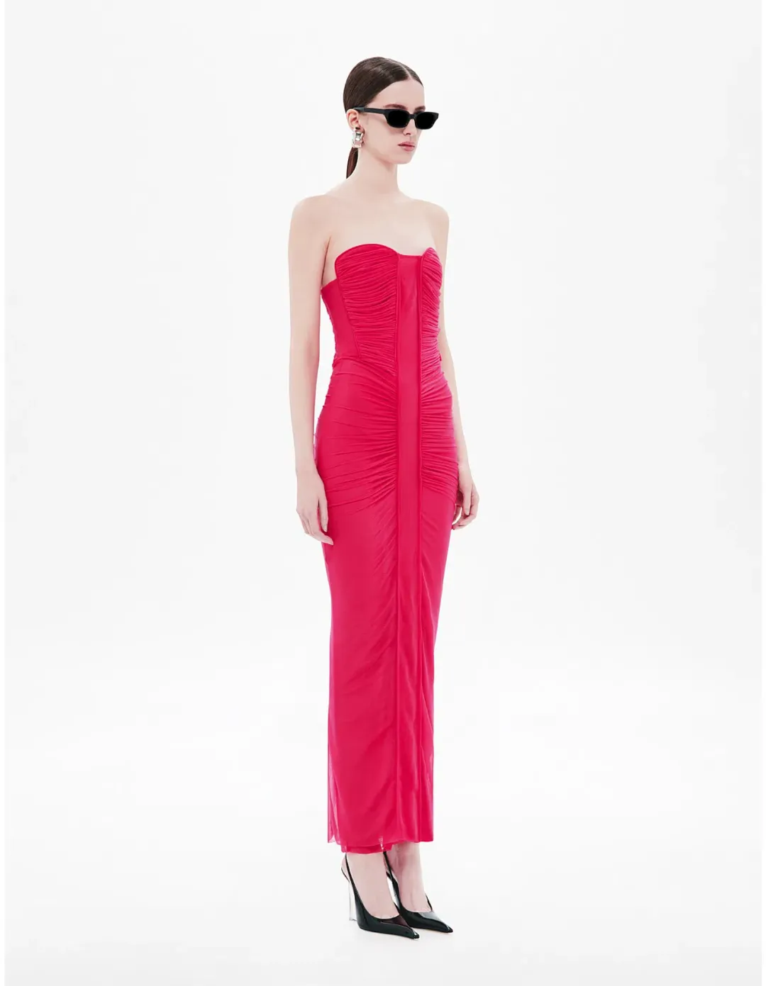 Misha Pink Strapless dress Small for rent on The Volte - main image