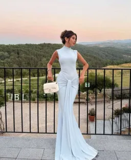 Club l London graziana gown powder blue size 6 for rent on The Volte - image 3