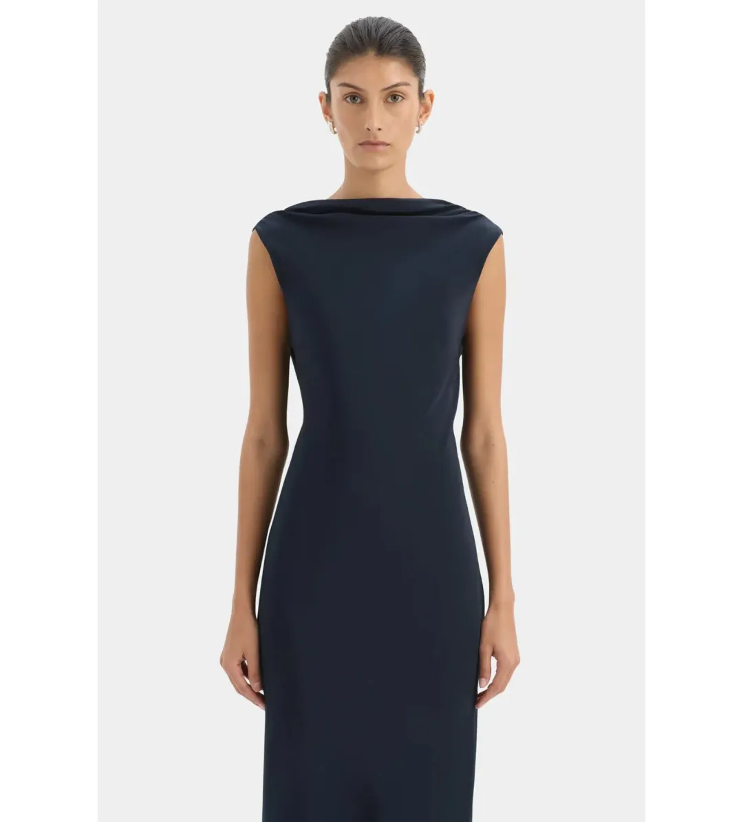 Sir the Label Isla Cowl Back Gown Navy Size 1 AU 8 for rent on The Volte - main image
