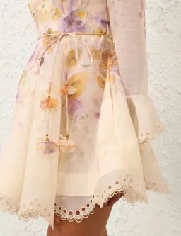 Zimmermann Memento Embroidered Mini Dress in Pansy Floral | Size 1 AU 10 for rent on The Volte - image 4