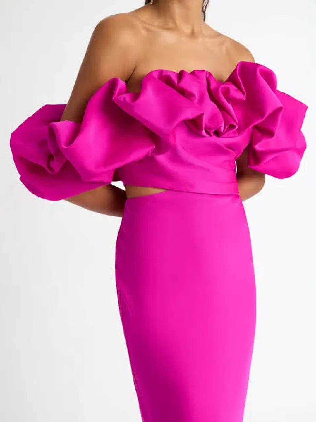Sheike Margot Maxi Dress Magenta Pink Size 16 for rent on The Volte - main image