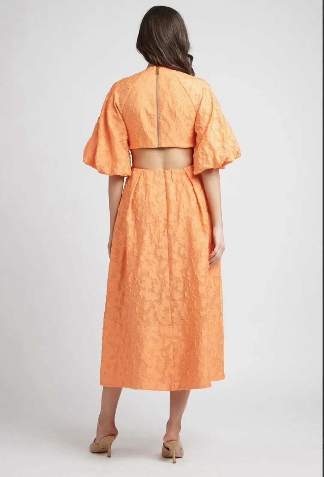 Sheike Estate Dress Tangerine Size AU 16 for rent on The Volte - main image