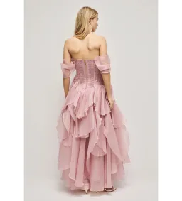 Aje Nisha Gown in Fawn Pink Size AU6 for rent on The Volte - image 3
