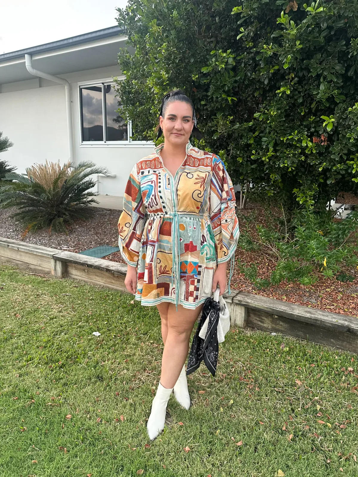 ALEMAIS- Michelle Mini Dress- Multi- Size 12 for rent on The Volte - main image