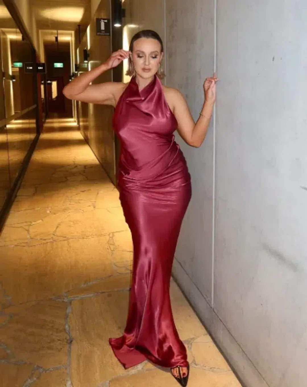 Arcina Ori Gaia Dress In Plum Size 14 (XL) for rent on The Volte - main image