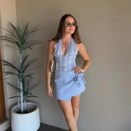 Benni Tiano Mini Dress In Blue Stripe Size 10 for rent on The Volte - image 4