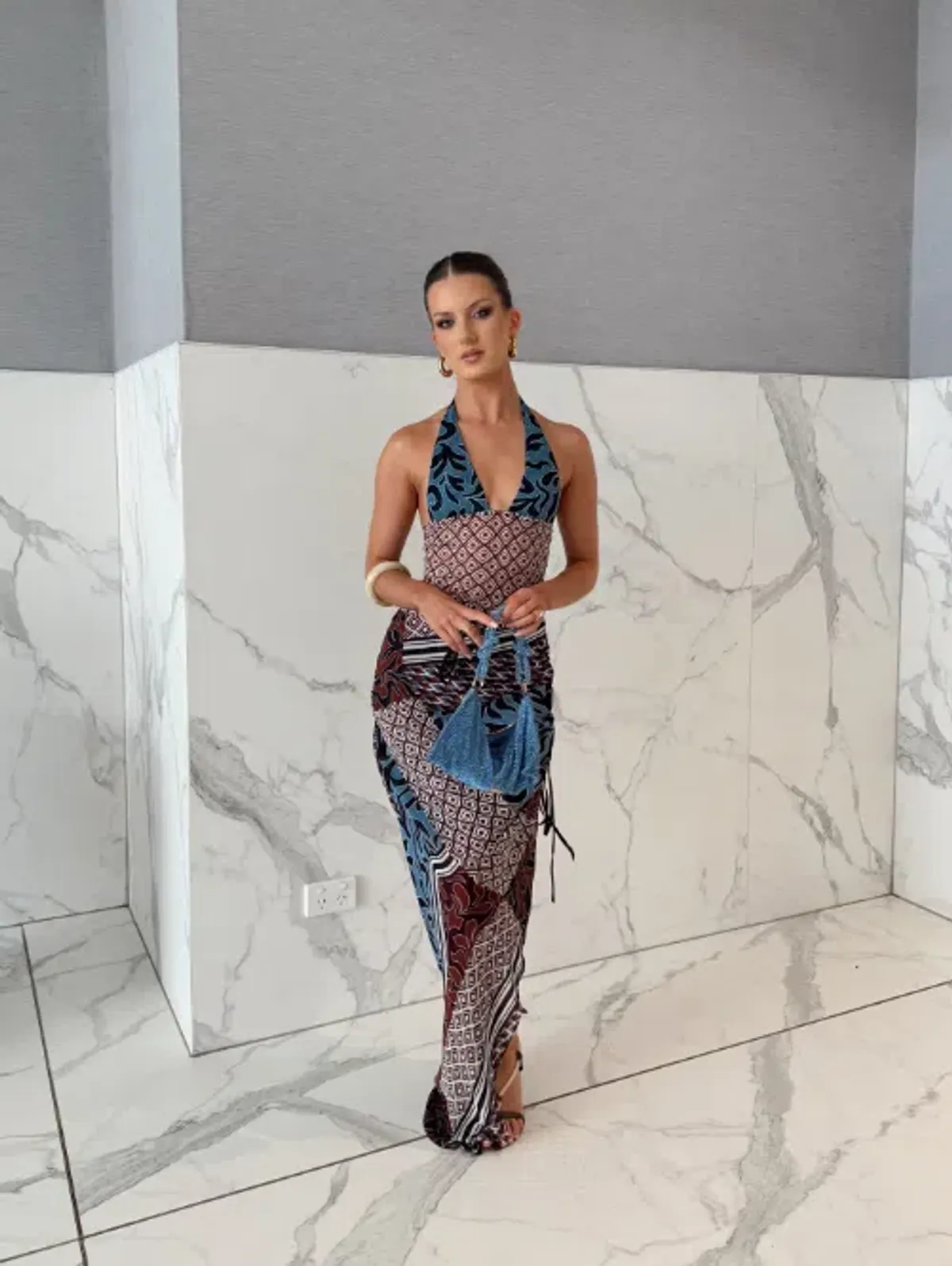 Benni Marnie Maxi Dress In Terra Mosaic Size 8 for rent on The Volte - main image