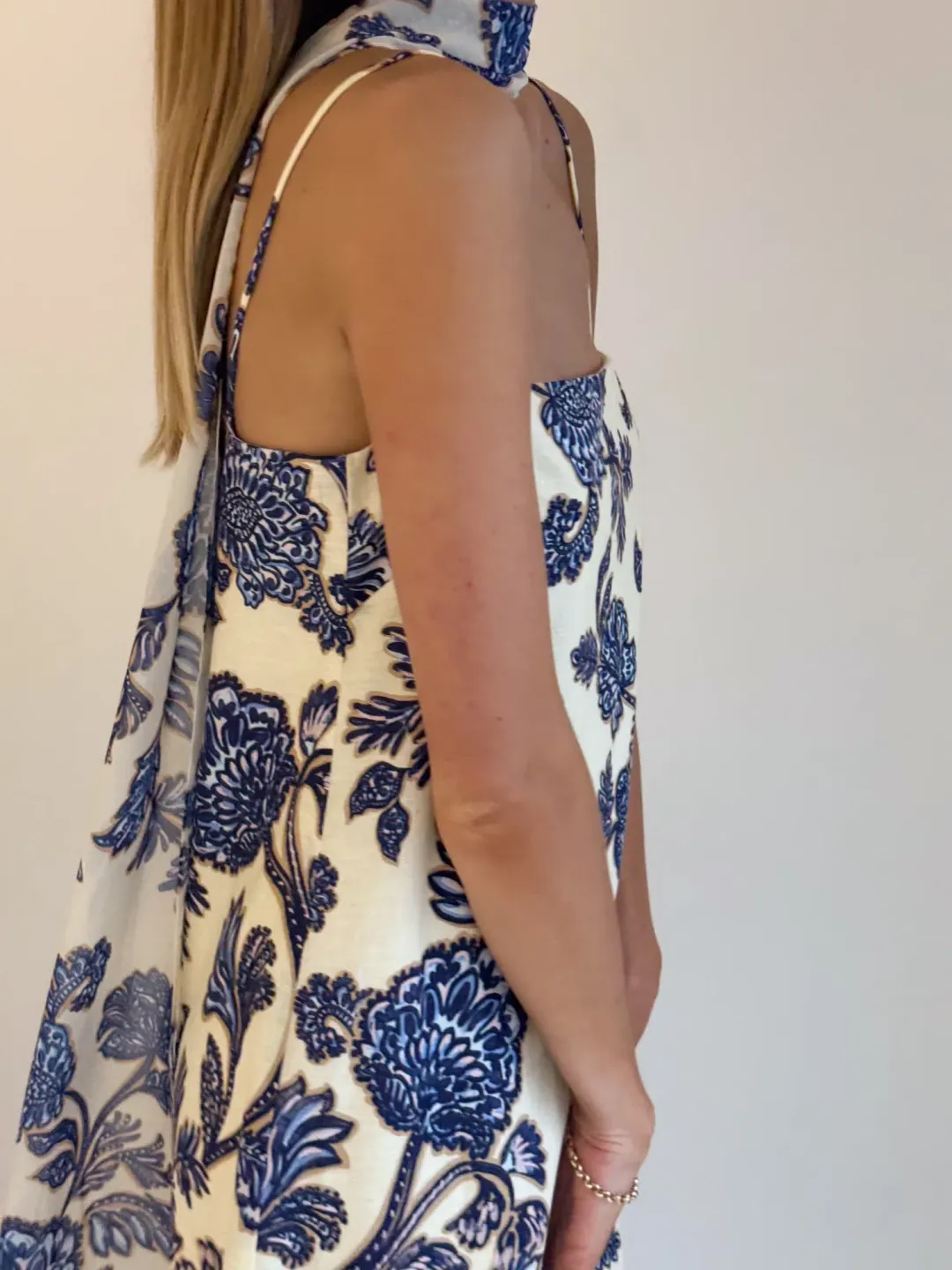 By Nicola Layla Maxi Dress size 10 Blue Paisley for rent on The Volte - main image