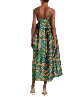 Alemais Carmine Printed Open Back Midi Dress Green Floral Multi Size 10 for rent on The Volte - image 3