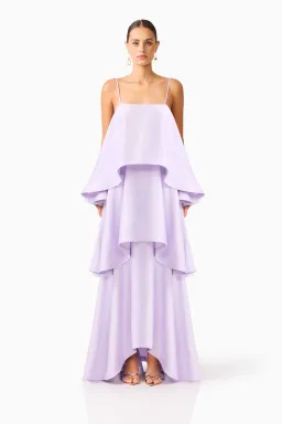 Elliatt Tilly Tiered Maxi Dress in Purple Size L / AU 12 for rent on The Volte - image 1