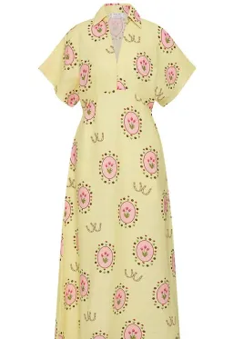 Palm Noosa Jasmine Dress Savanna Tile Size 10  for rent on The Volte - image 4