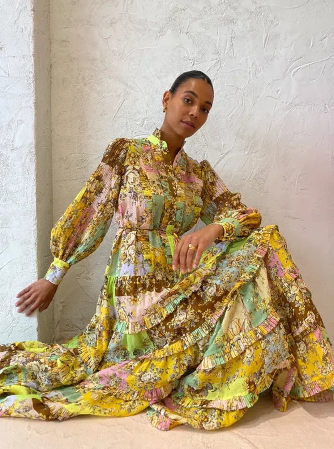 Alemais Matilde Pleat Shirt Dress Size AU 12 for rent on The Volte - main image