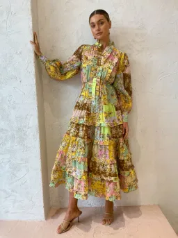 Alemais Matilde Pleat Shirt Dress Size AU 12 for rent on The Volte - image 1