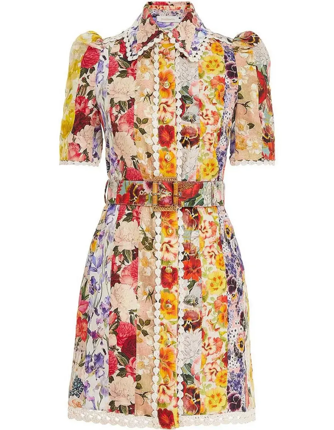 Zimmermann Wonderland Floral Shirt Dress Size 8 for rent on The Volte - main image