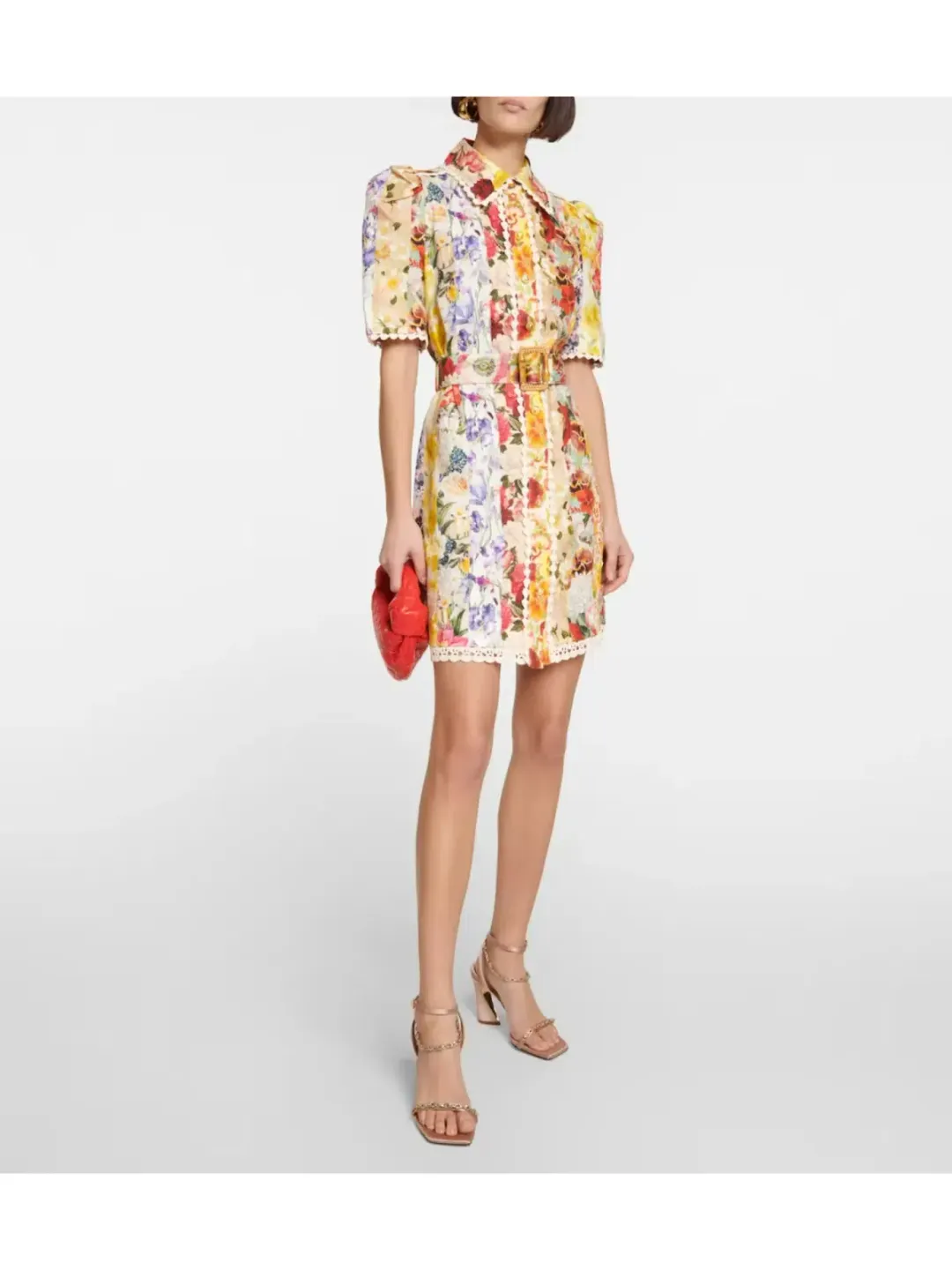 Zimmermann Wonderland Floral Shirt Dress Size 8 for rent on The Volte - main image
