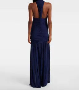 CHRISTOPHER ESBER Orion ruched halterneck gown in Navy Blue AU 8 for rent on The Volte - image 2