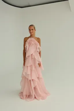 Aje Pandorea Layered Maxi Dress Pastel Pink Size 10 for rent on The Volte - image 4