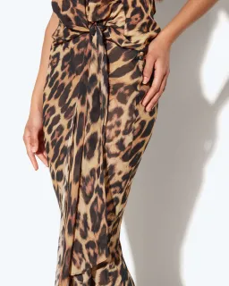 Rat & Boa Monique Top Size S/AU8 and Maxi Skirt Size M/AU10 Set in Leopard Print for rent on The Volte - image 5