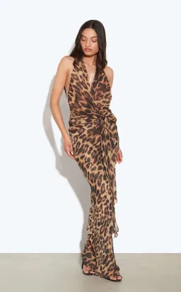 Rat & Boa Monique Top Size S/AU8 and Maxi Skirt Size M/AU10 Set in Leopard Print for rent on The Volte - image 2