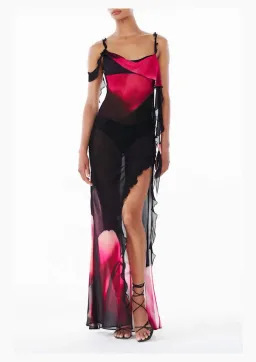 Rat & Boa Aurelia Maxi Dress Black/Tulip Print Size S / AU 8 for rent on The Volte - image 3
