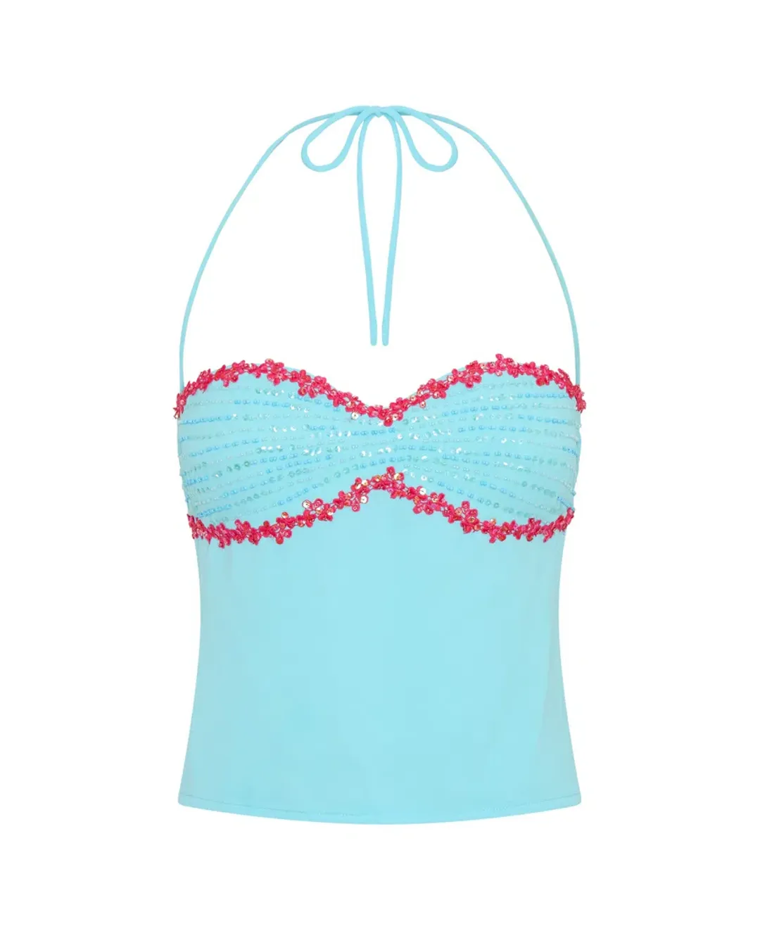 I am Delilah Jemima Halter Top and Midi Skirt Set in Sapphire Size 10 for rent on The Volte - main image