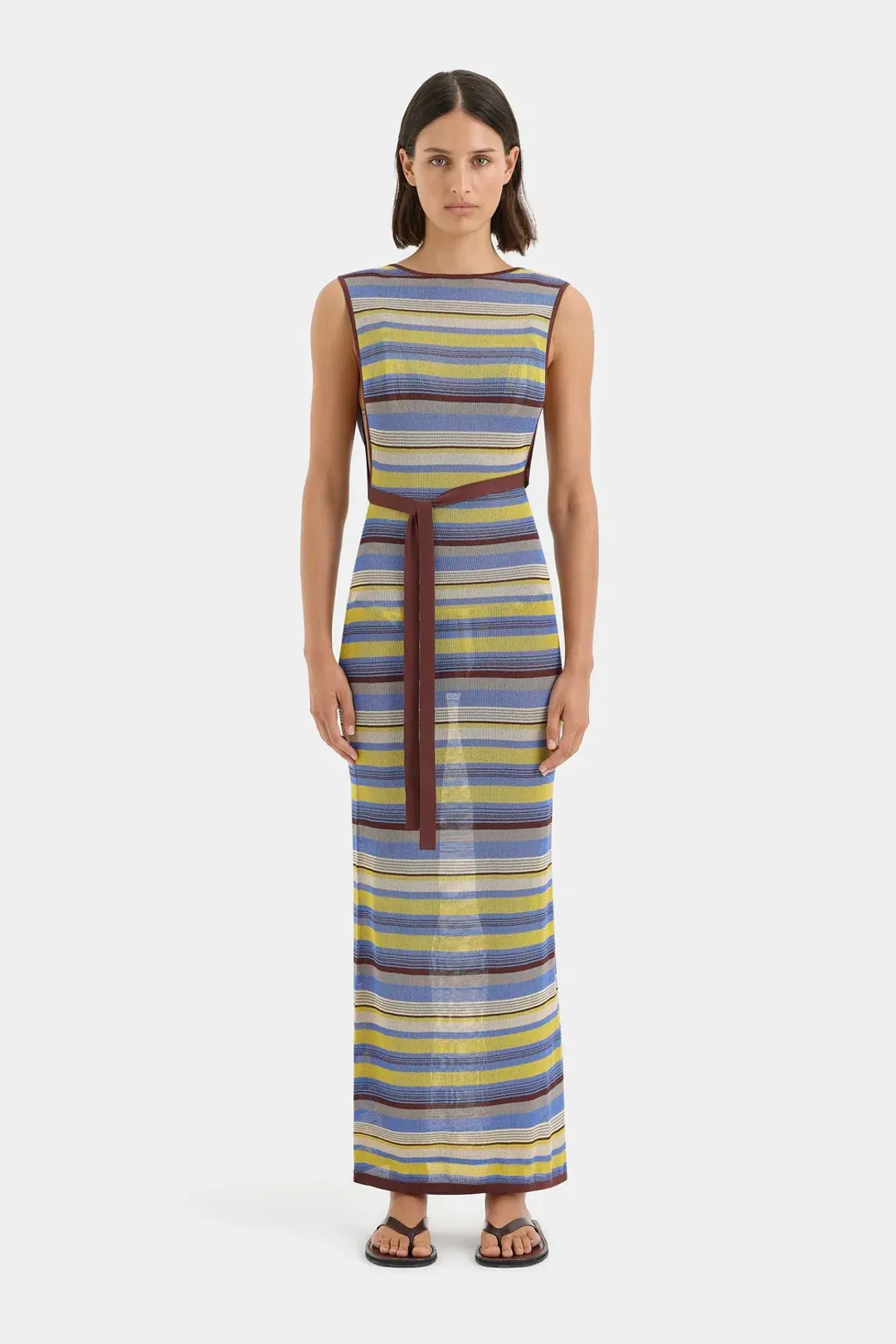 Sir the Label Coastline Tie Dress in Cala Stripe Size 2 / AU 10 for rent on The Volte - main image