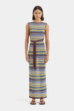 Sir the Label Coastline Tie Dress in Cala Stripe Size 2 / AU 10 for rent on The Volte - image 1