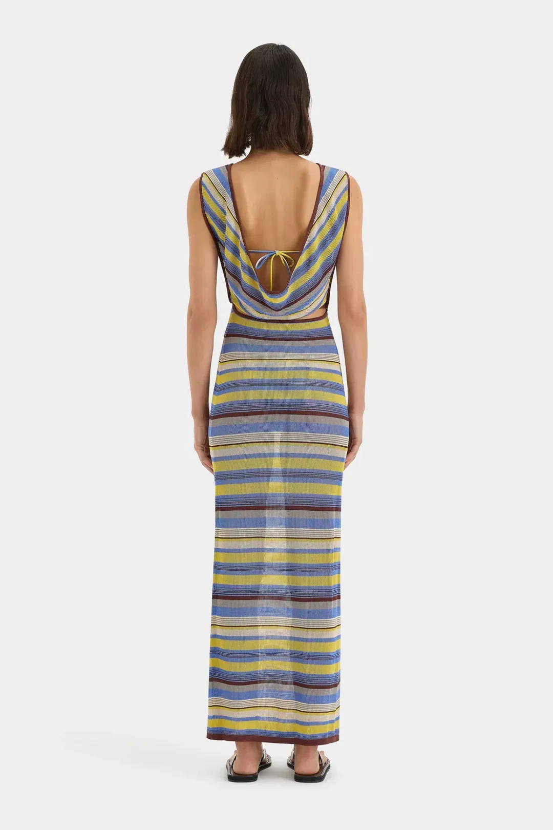 Sir the Label Coastline Tie Dress in Cala Stripe Size 2 / AU 10 for rent on The Volte - main image