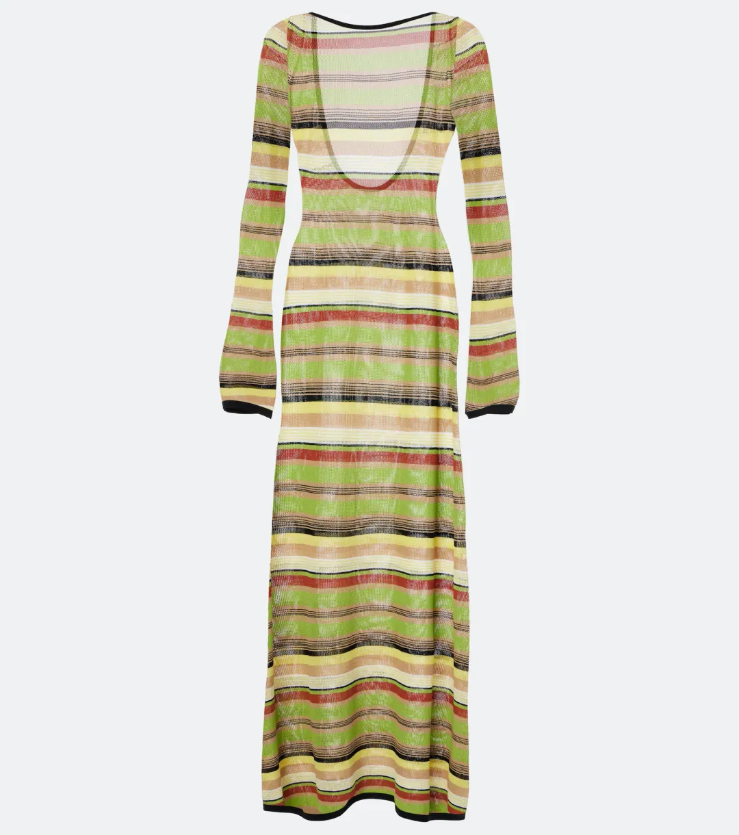 Sir the Label Coastline Low Back Striped Maxi Dress in Palm Stripe Size 2 / AU 10 for rent on The Volte - main image