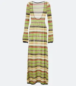Sir the Label Coastline Low Back Striped Maxi Dress in Palm Stripe Size 2 / AU 10 for rent on The Volte - image 3